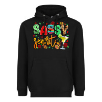 Black sassy senorita Heavyweight Hoodie - LillyAllenDesigns