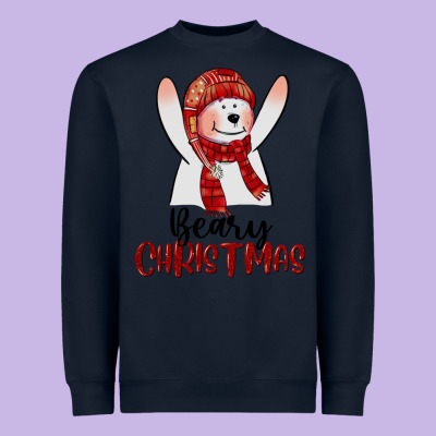 Beary Christmas Heavyweight Sweatshirt Designed By Cowgirlartshop