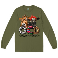 Army Green OCD Obsessive Cow Disorder Long Sleeve Tee - texasbilliewilder