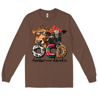 Chestnut OCD Obsessive Cow Disorder Long Sleeve Tee - texasbilliewilder