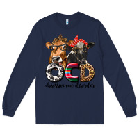 Navy OCD Obsessive Cow Disorder Long Sleeve Tee - texasbilliewilder