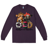 Plum OCD Obsessive Cow Disorder Long Sleeve Tee - texasbilliewilder