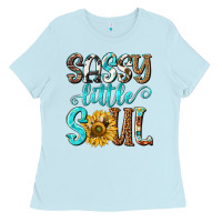Baby Blue sassy little soul Ladies Tee - NancyCooperArtShop