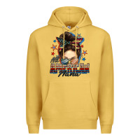 Antique Gold All American nana messy bun Premium Hoodie - FaDigitalArtStudio