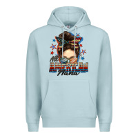 Blue Mist All American nana messy bun Premium Hoodie - FaDigitalArtStudio