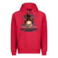 Cardinal All American nana messy bun Premium Hoodie - FaDigitalArtStudio