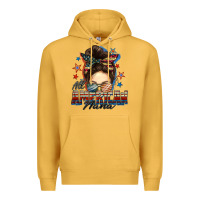 Mustard All American nana messy bun Premium Hoodie - FaDigitalArtStudio