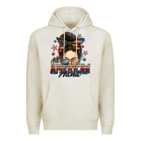 Oatmeal Heather All American nana messy bun Premium Hoodie - FaDigitalArtStudio