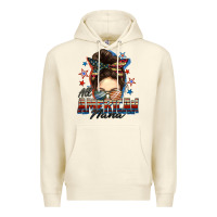 Sandshell All American nana messy bun Premium Hoodie - FaDigitalArtStudio
