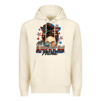Tofu All American nana messy bun Premium Hoodie - FaDigitalArtStudio