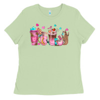 Matcha nail tech coffee cups Ladies Tee - NancyCooperArtShop