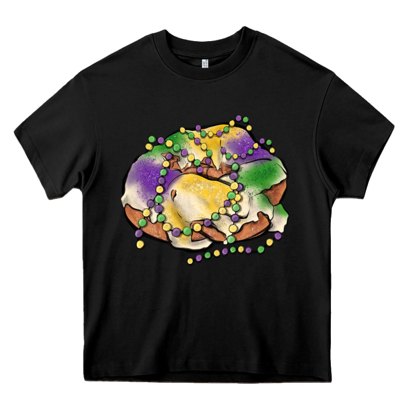 Mardi Gras King Cake Heavy Core Tee by MaliasSmallBusiness | Teevron