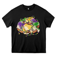 Black mardi gras king cake Heavy Core Tee - MaliasSmallBusiness