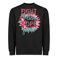 Black fight believe hope survive cancer awareness Heavyweight Sweatshirt - CowGirlArtShop