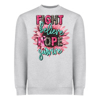 Heather Grey fight believe hope survive cancer awareness Heavyweight Sweatshirt - CowGirlArtShop
