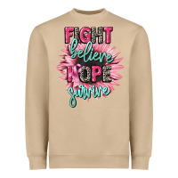 Mushroom fight believe hope survive cancer awareness Heavyweight Sweatshirt - CowGirlArtShop