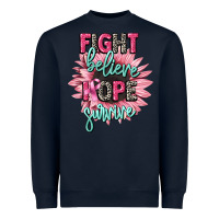 Navy fight believe hope survive cancer awareness Heavyweight Sweatshirt - CowGirlArtShop