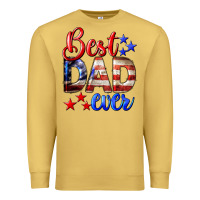 Antique Gold Best Dad Ever 4th of July Premium Sweatshirt - LillyAllenDesigns