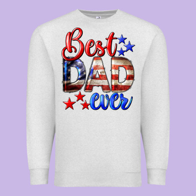 Best Dad Ever 4th Of July Premium Sweatshirt Designed By Lillyallendesigns