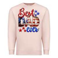 Pale Pink Best Dad Ever 4th of July Premium Sweatshirt - LillyAllenDesigns