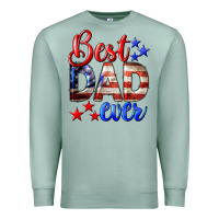 Seafoam Best Dad Ever 4th of July Premium Sweatshirt - LillyAllenDesigns