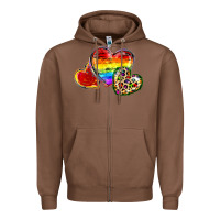 Chestnut Pride hearts Zipper Hoodie - FaDigitalArtStudio