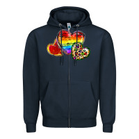 Navy Pride hearts Zipper Hoodie - FaDigitalArtStudio