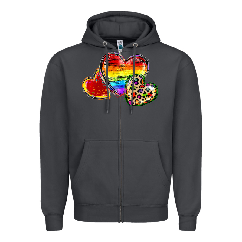 Pride Hearts Zipper Hoodie by FaDigitalArtStudio | Teevron