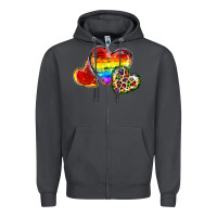Smoke Pride hearts Zipper Hoodie - FaDigitalArtStudio