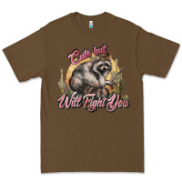Cacao cute but will fight you racoon western Premium Tee - NancyCooperArtShop