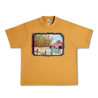 Peanut Butter Christmas Barn Tractor Snow Urban Heavy Tee - Bettercallsaul