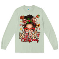 Matcha merry christmas messy bun Long Sleeve Tee - texasbilliewilder