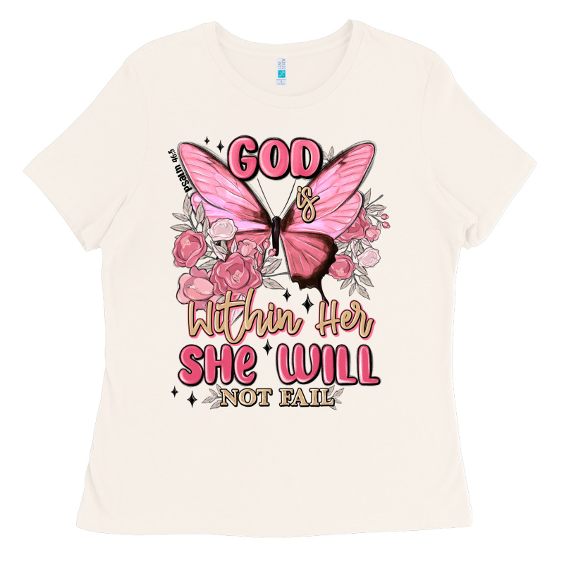 God Is Within Her She Will Not Fail Ladies Tee by MaliasSmallBusiness | Teevron