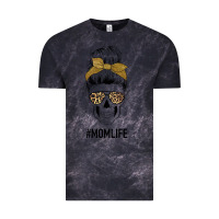 Cloud Black Glitter Patterned Leopard Mom Skull Vintage Tee - Bettercallsaul