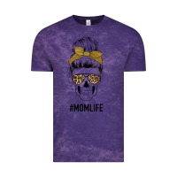 Cloud Purple Glitter Patterned Leopard Mom Skull Vintage Tee - Bettercallsaul