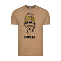 Vintage Coffee Glitter Patterned Leopard Mom Skull Vintage Tee - Bettercallsaul