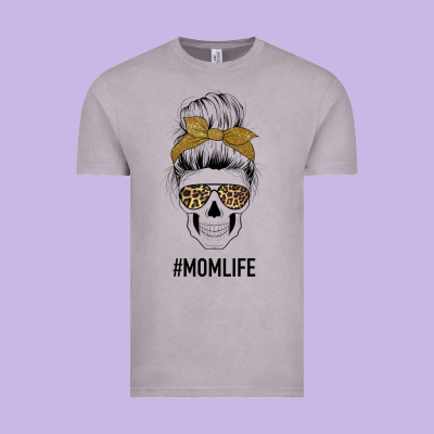 Glitter Patterned Leopard Mom Skull Vintage Tee Designed By Bettercallsaul