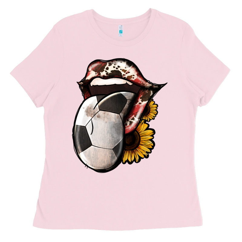 Soccer Tongue Ladies Tee by Jasminsmagicworld | Teevron
