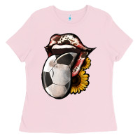 Bubblegum Pink Soccer Tongue Ladies Tee - Jasminsmagicworld