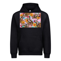 Black Baby monkey flowers Urban Hoodie - Artiststas