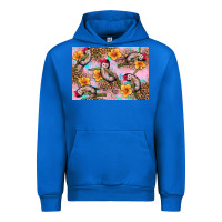 Cobalt Baby monkey flowers Urban Hoodie - Artiststas