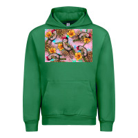 Emerald Baby monkey flowers Urban Hoodie - Artiststas