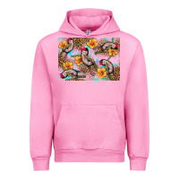 Fuchsia Pink Baby monkey flowers Urban Hoodie - Artiststas