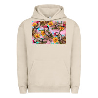 Pigment French Oak Baby monkey flowers Urban Hoodie - Artiststas