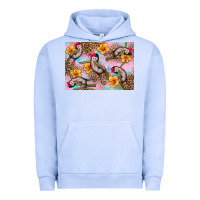 Pigment Grape Ice Baby monkey flowers Urban Hoodie - Artiststas