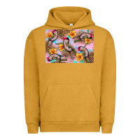 Pigment Peanut Butter Baby monkey flowers Urban Hoodie - Artiststas