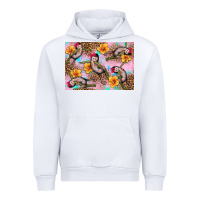 White Baby monkey flowers Urban Hoodie - Artiststas