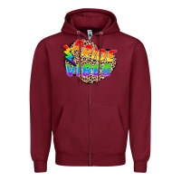 Burgundy pride vibes Zipper Hoodie - FaDigitalArtStudio