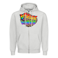 Dove Grey pride vibes Zipper Hoodie - FaDigitalArtStudio
