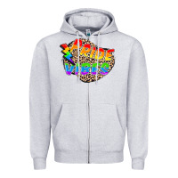 Heather Grey pride vibes Zipper Hoodie - FaDigitalArtStudio